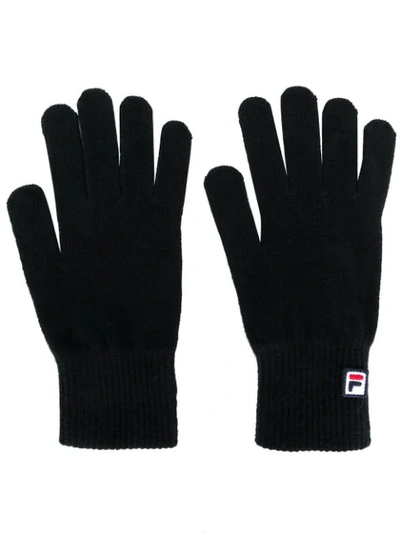 Fila Knit Gloves In Black