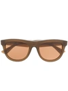 Bottega Veneta The Original 01 Sunglasses In 棕色