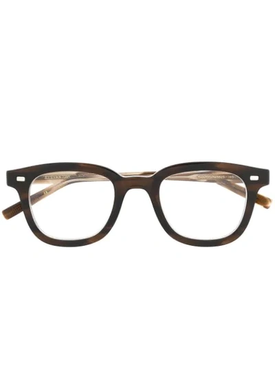 Eyevan7285 Tortoiseshell-effect Square Glasses In Brown