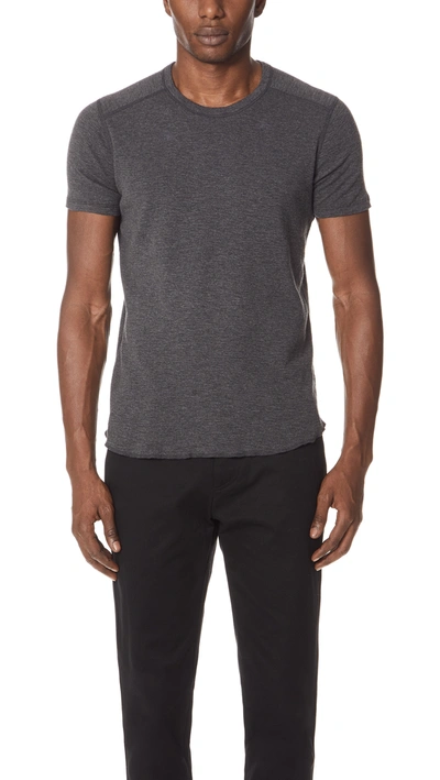 Wings + Horns Ribbed Slub Cotton Slim Fit T-shirt In White