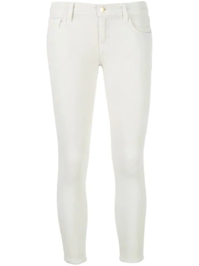 J Brand Cropped Mid-rise Skinny Jeans In Bianco