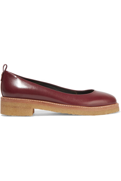 lanvin leather ballet flats