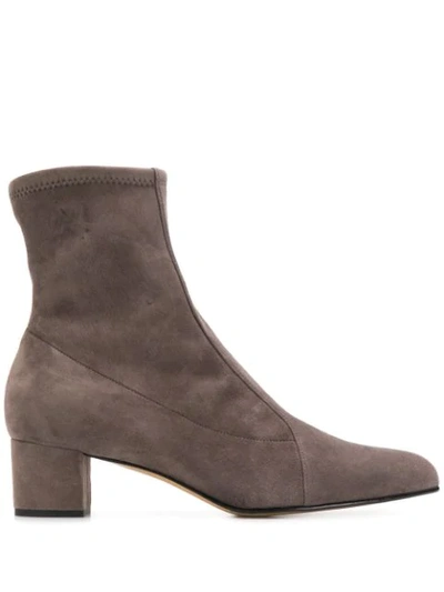 Antonio Barbato Pointed Ankle Boots In Grey
