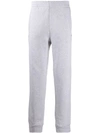 Msgm Logo Stamp Track Pants In Grey
