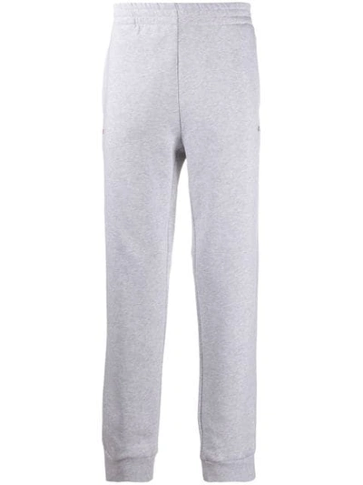 Msgm Logo Stamp Track Trousers In Grey