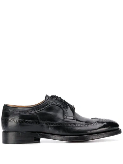 Alberto Fasciani Distressed Brogues In Black