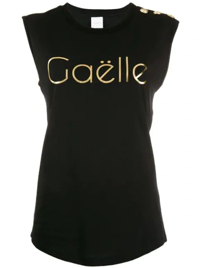 Gaëlle Bonheur Button Shoulder Tank Top In Black