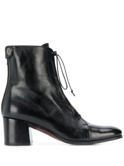Alberto Fasciani Lace Up Ankle Boots In Black