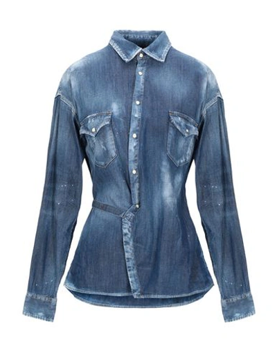Dsquared2 Denim Shirts In Blue