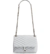 Rebecca Minkoff Edie Quilted Leather Crossbody Bag - Grey In Ice Grey