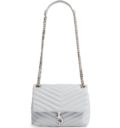 Rebecca Minkoff Edie Quilted Leather Crossbody Bag - Grey In Ice Grey