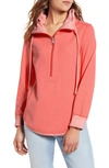 Tommy Bahama Sun Fade Half Zip Pullover In Dubarry Coral