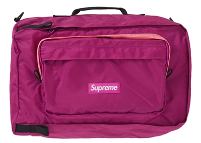 Pre-owned Supreme Duffle Bag (fw19) Magenta