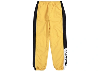 Pre-owned Supreme  Side Logo Track Pant Gold