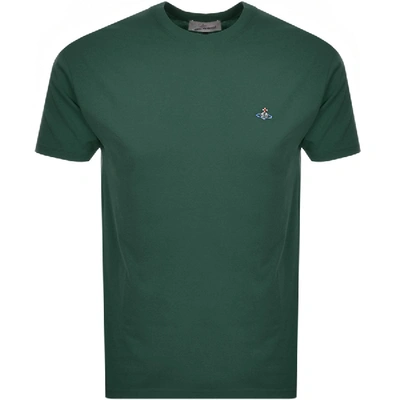 Vivienne Westwood Small Orb Logo T Shirt Green