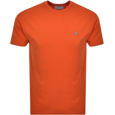 Vivienne Westwood Small Orb Logo T Shirt Orange