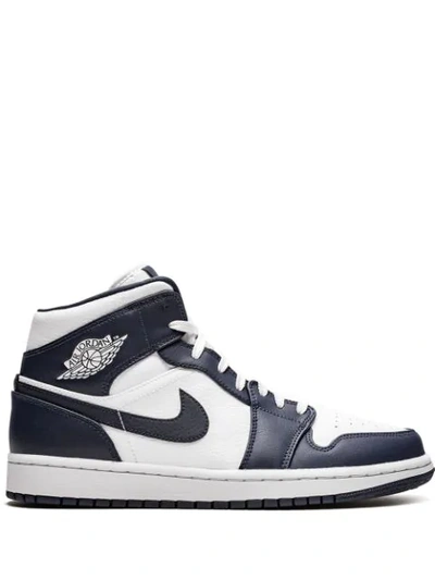 Jordan Air  1 Mid Obsidian In White