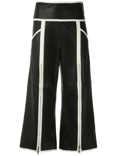 Andrea Bogosian Leather Culottes In Multicolour