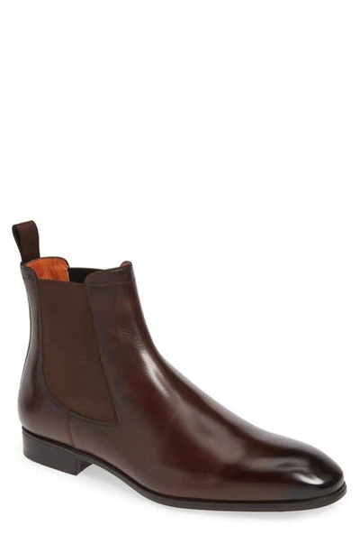 Santoni Men's Lock Leather Chelsea Boots In Brown