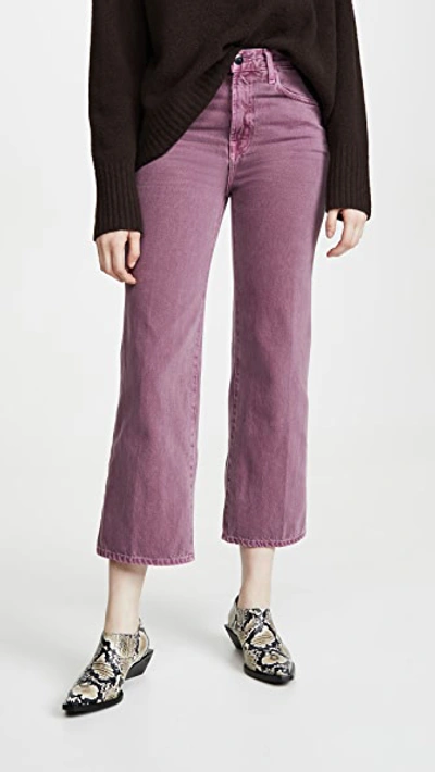 J Brand Joan High-rise Crop Wide-leg Jeans In Baroness