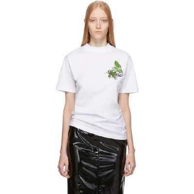 Off-white Ssense Exclusive White Racing Casual Arrows T-shirt In White/black