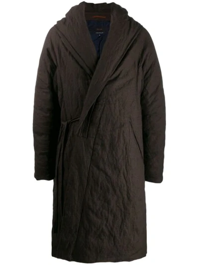 Ziggy Chen Wrap Style Coat In Black