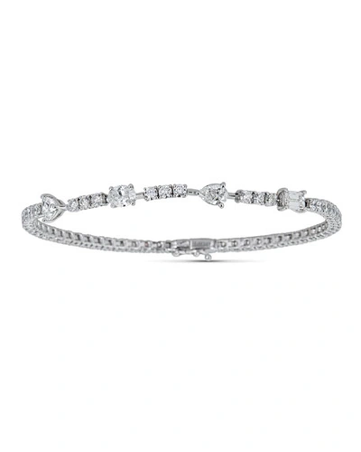 Zydo Hope 18k White Gold Mixed-cut 4-diamond Bracelet