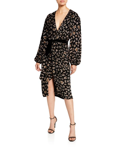 Retroféte Audrey Animal-print Robe Dress