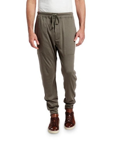 Tom Ford Men's Leisure Cashmere Sweatpants In Green