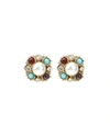 Ben-amun Stone & Pearly Clip-on Earrings In Multi