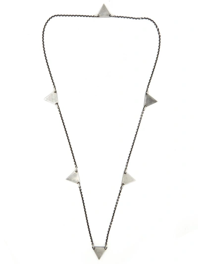 M Cohen Geo Multi Triangle Necklace In Silver