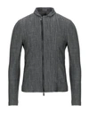 Emporio Armani Jackets In Steel Grey
