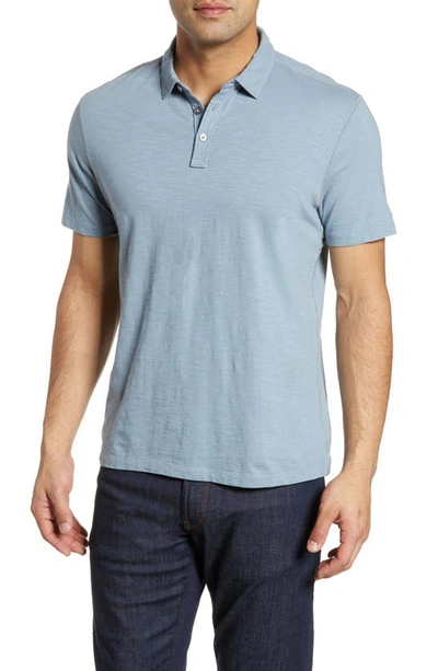 Robert Barakett Kamloops Slub Jersey Polo In Cloudy Blue