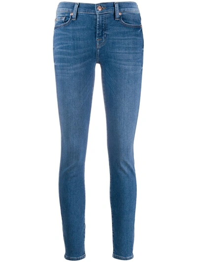 7 For All Mankind Slim Illusion High-waist Skinny Jeans In Luxe Lovestory