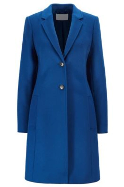 Hugo Boss Cavinela Virgin Wool & Cashmere Coat In Blue