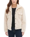 Levi's Women's Faux Fur Trucker Jacket In Cream
