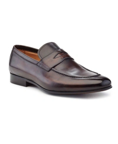 Ike Behar Men's Hand Made Loafer In Brown