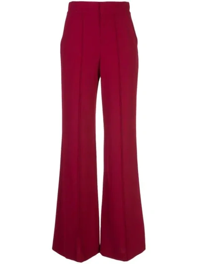 Alice And Olivia Alice + Olivia Dylan Wide-leg Pants In Bordeaux