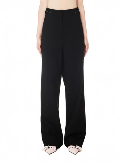 The Row Black Wool Matea Pants