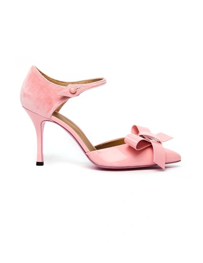 Undercover Pink Leather Bow Pumps