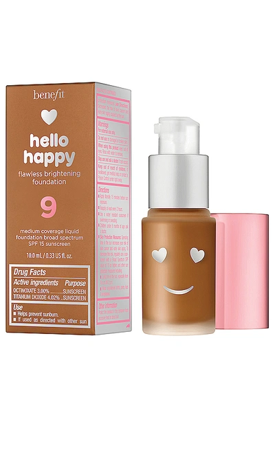 Benefit Cosmetics Mini Hello Happy Flawless Brightening Liquid Foundation In 09 Deep Neutral