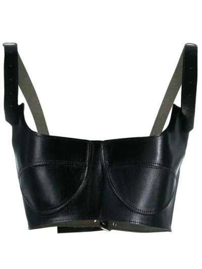 Barbara Bologna Textured Cropped Top In Black