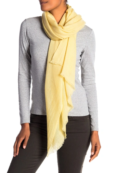 Portolano Cashmere Scarf In Pale Yellow