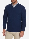 Robert Graham Men's Randie Diamond-knit Wool Sweater In Navy