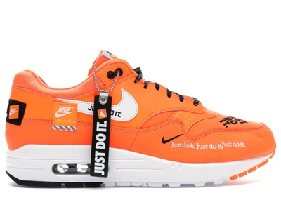 Pre-owned Nike Air Max 1 Just Do It Orange (women's) In Total Orange/white-black