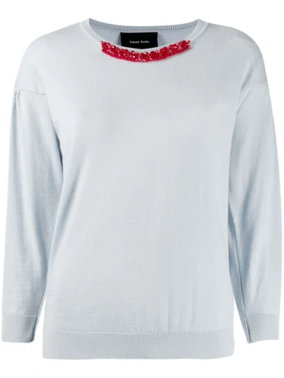 Simone Rocha Bead And Crystal Embellished Jumper In Blue