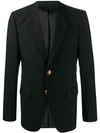 Givenchy Embossed Buttons Tailored Blazer In Black