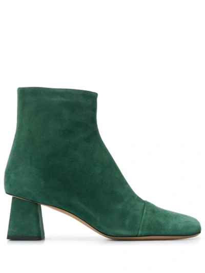 Rayne Sculpted Heel Boots In Green