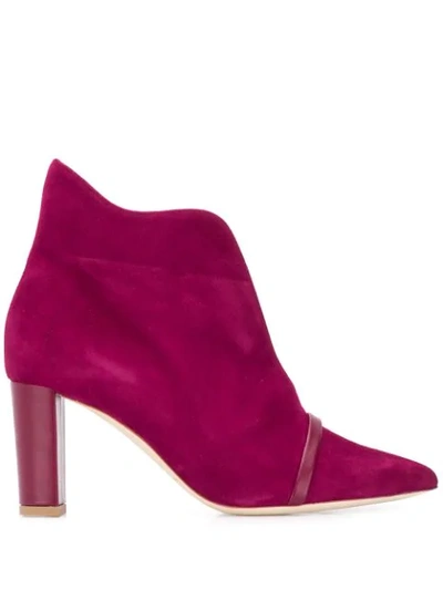 Malone Souliers Front Slit Ankle Boots In Pink