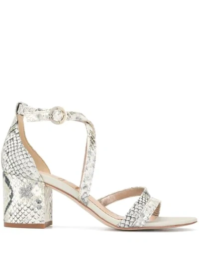 Sam Edelman Stacie Block Heel Sandals In Silver